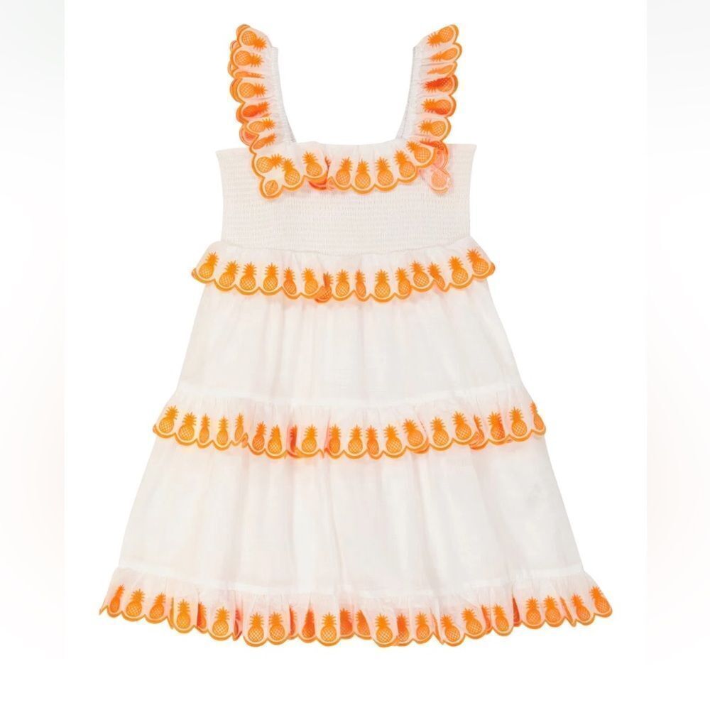 ZIMMERMANN KIDS Tropicana Embroidered Cotton Dress  White Sz 10 NWT